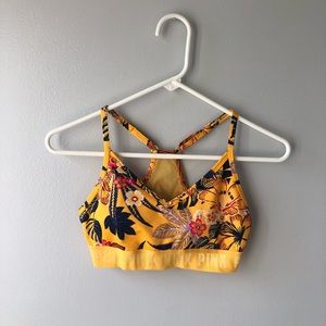 NWOT Pink Floral Sports Bra